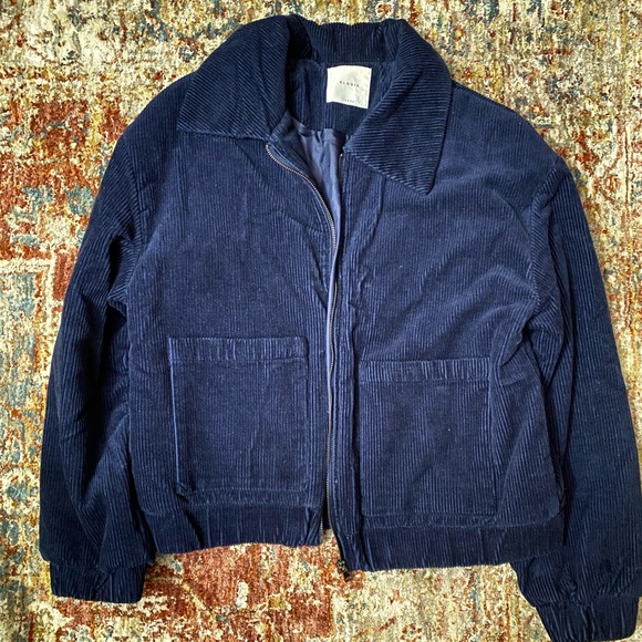 Elodie Jackets & Blazers - Elodie size L corduroy jacket in navy blue